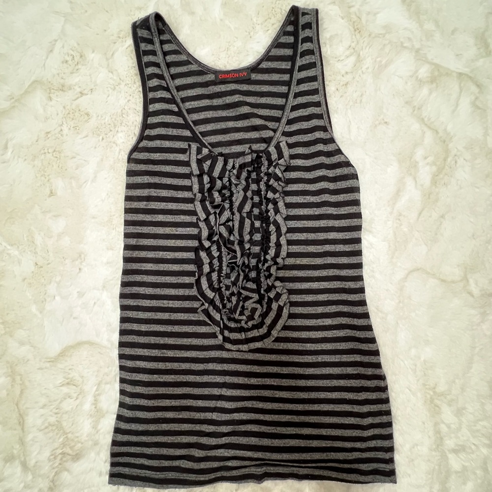 Crimson Ivy striped short sleeve